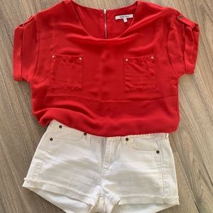 Red Short Sleeve Top